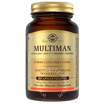 Multiman 60 capsule vegetali senza glutine