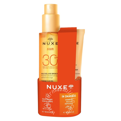 Nuxe sun olio spf30 150 ml + shampoo doccia doposole 100 ml