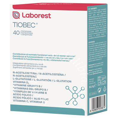 Tiobec 40 compresse nuova formulazione senza glutine senza lattosio