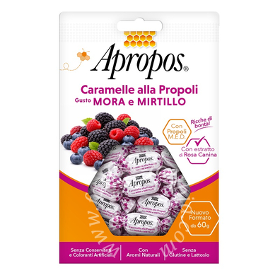 Apropos caramelle propoli mora e mirtillo 60 g