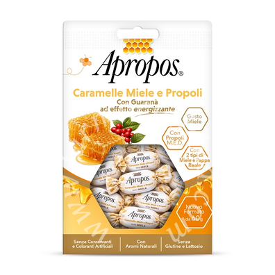 Apropos caramelle miele guarana' 60 g senza glutine senza lattosio