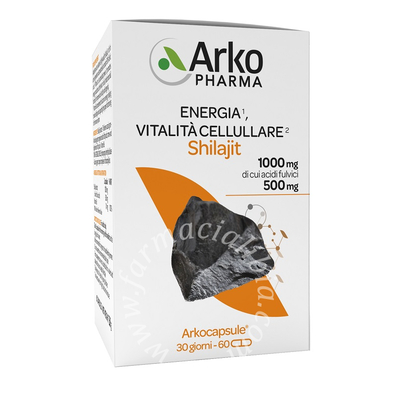 Arkocapsule shilajit energia-vitalita' cellulare 60 capsule