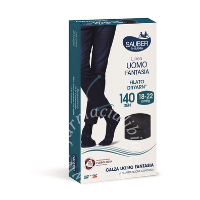 Sauber uomo dryarn 140 denari blu pois azzurro l/xl