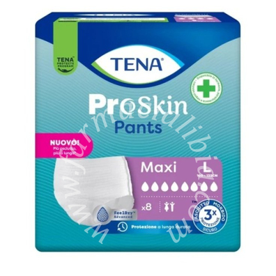 Pannolone a mutandina tena pants maxi l 8 pezzi