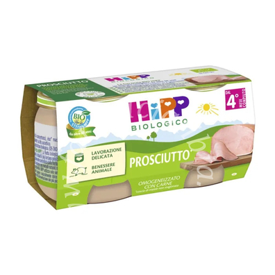 Hipp bio omogeneizzato prosciutto 2 pezzi da 80 g
