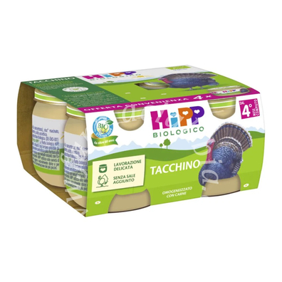 Hipp bio omogeneizzato tacchino 4 pezzi da 80 g