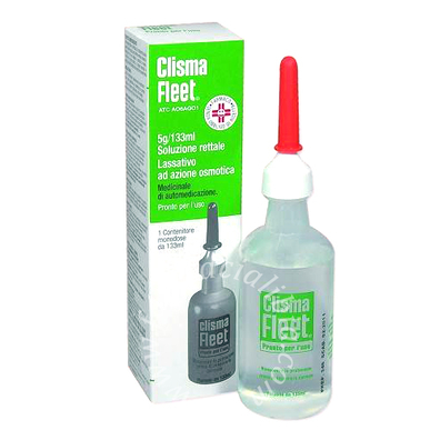 Clisma fleet 21,4 g/9,4 g soluzione rettale  sodio diidrogeno fosfato diidrato/disodio idrogeno fosfato dodecaidrato pronto per l'uso flacone 133 ml