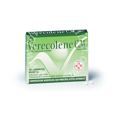 Verecolene c.m. 5 mg compresse rivestite  bisacodile 20 compresse in blister al/pvc