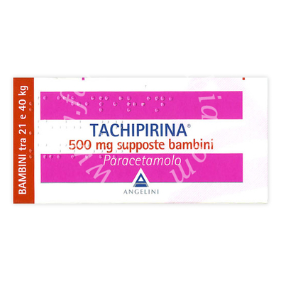 Tachipirina bambini 250 mg supposte  tachipirina bambini 500 mg supposte  paracetamolo 10 supposte