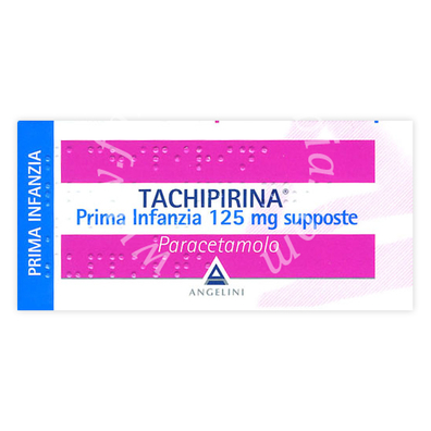 Tachipirina neonati 62,5 mg supposte  tachipirina prima infanzia 125 mg supposte  paracetamolo 10 supposte