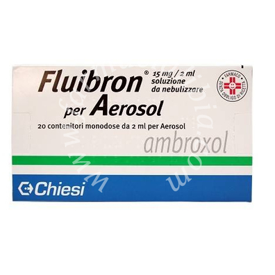 Fluibron 15 mg/2 ml soluzione da nebulizzare  ambroxolo cloridrato 20 contenitori monodose 2 ml