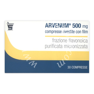Arvenum 500 mg compresse rivestite con film  frazione flavonoica purificata micronizzata 30 compresse in blister pvc/al