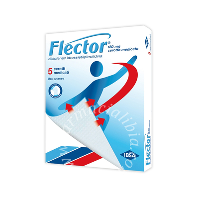 Flector 180 mg cerotto medicato  diclofenac idrossietilpirrolidina 5 cerotti medicati