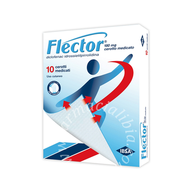 Flector 180 mg cerotto medicato  diclofenac idrossietilpirrolidina 10 cerotti medicati