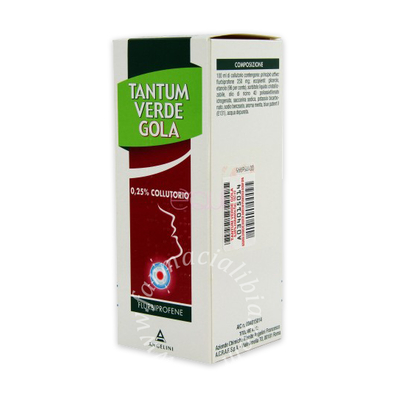 Tantum verde gola 250mg/100ml collutorio  flurbiprofene 250 mg/100  flacone da 160 ml