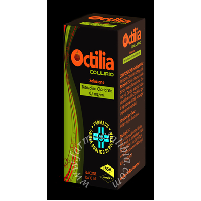Octilia 0,5 mg/ml collirio, soluzione, flacone da 10 ml  tetrizolina cloridrato  1 flacone da 10 ml in ldpe con contagocce ldpe
