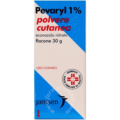 Pevaryl 1% polvere cutanea  econazolo nitrato flacone 30 g