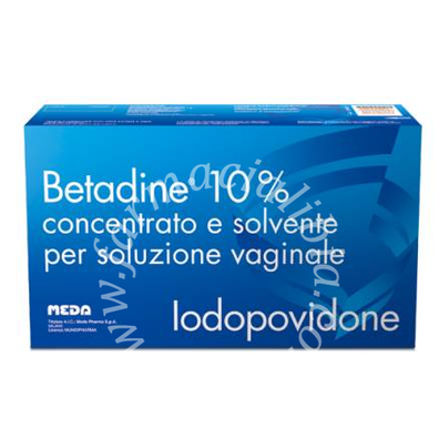 Betadine 10% concentrato e solvente per soluzione vaginale  iodopovidone 5 flaconi 140 ml + 5 fialoidi 10 ml + 5 cannule