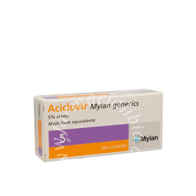 Aciclovir mylan generics 5% crema  medicinale equivalente tubo 3 g