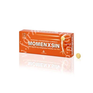 Moment influenza e raffreddore 200 mg/30 mg compresse rivestite con film  ibuprofene/pseudoefedrina cloridrato 12 compresse in blister pvc/pvdc/al