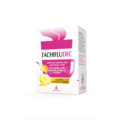 Tachifludec polvere per soluzione orale gusto limone  tachifludec polvere per soluzione orale gusto limone e miele  paracetamolo, acido ascorbico, fenilefrina cloridrato 10 bustine gusto limone e miele
