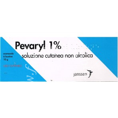 Pevaryl 1% soluzione cutanea non alcolica  econazolo 6 bustine 10 g