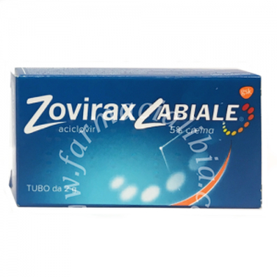Zoviraxlabiale 5% crema  aciclovir tubo da 2 g