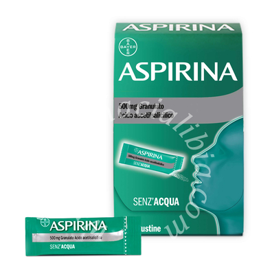 Aspirina 400 mg granulato effervescente con vitamina c  acido acetilsalicilico + acido ascorbico 500  10 bustine