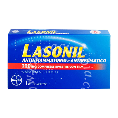 Lasonil antinfiammatorio e antireumatico 220 mg compresse rivestite con film  naprossene sodico 12 compresse