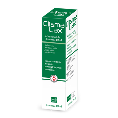 Clisma lax, soluzione rettale  fosfato sodico monobasico anidro, fosfato sodico bibasico 1 flacone da 133 ml