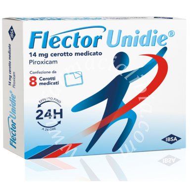 Flector unidie 14 mg, cerotto medicato  piroxicam cerotto medicato 8 cerotti