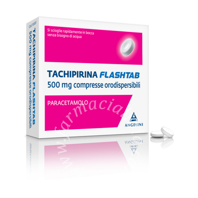 Tachipirina flashtab 500 mg compresse orodispersibili  paracetamolo 16 compresse in blister