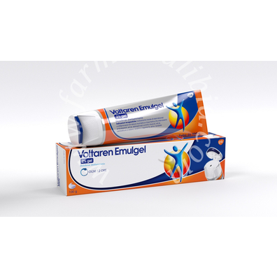 Voltaren emulgel 2% gel  diclofenac dietilammonio tubo da 100g in ldpe/al/miscela di lldpe-hdpe additivo antibloccaggio masterbatch