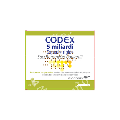 Codex 5 miliardi capsule rigide  saccharomyces boulardii rigide, 30 capsule in blister pvc/al