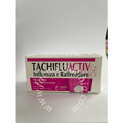 Tachifluactiv influenza e raffreddore 500 mg/60 mg compresse effervescentiparacetamolo/pseudoefedrina cloridrato 10 compresse in tubo pp