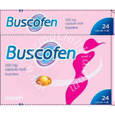 Buscofen 200 mg capsule molli  ibuprofene molli, 24 capsule in blister al/pvc/pe/pvdc