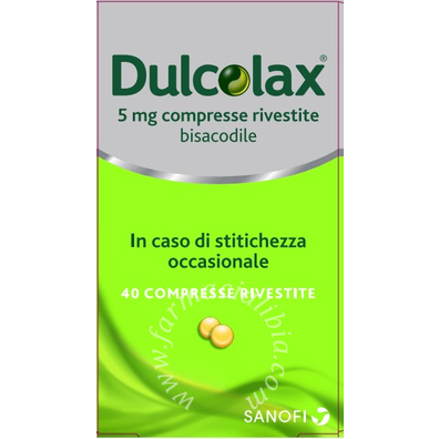 Dulcolax 5 mg compresse rivestite  dulcolax adulti 10 mg supposte  bisacodile 40 compresse rivestite in blister pvc/pvdc/al