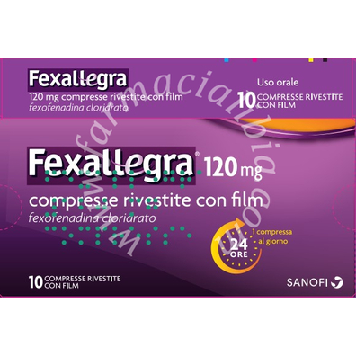 Fexallegra 120 mg compresse rivestite con film  fexofenadina cloridrato 10 compresse in blister pvc/pvdc/al
