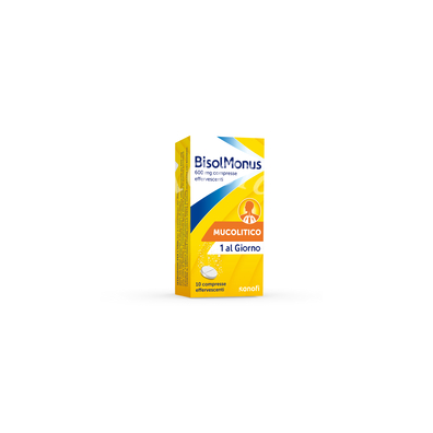 Bisolmonus 600 mg compresse effervescenti  acetilcisteina  medicinale equivalente 10 compresse in blister al/pap