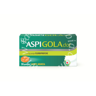 Aspigoladol 8,75 mg pastiglie gusto arancia  flurbiprofene 16 pastiglie in blister pvc-pvdc/al