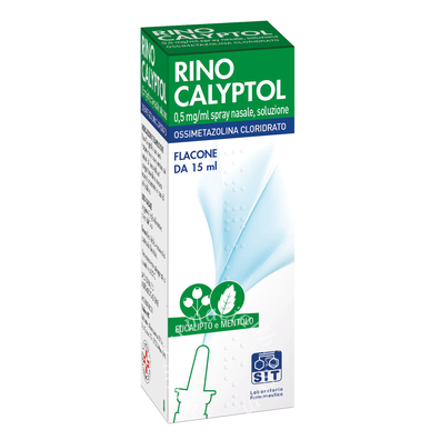Rino calyptol 0,5 mg/ml spray nasale, soluzione  ossimetazolina cloridrato 0,05%  flacone 15 ml