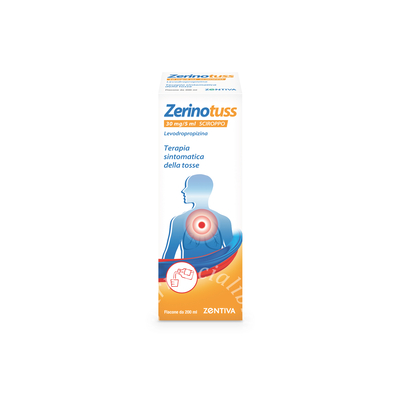Zerinotuss 30 mg/5 ml sciroppo  levodropropizina flacone da 200 ml con misurino dosatore
