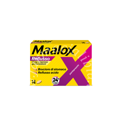 Maalox reflusso 20 mg compresse gastroresistenti    pantoprazolo 14 compresse in blister opa/alu/pvc-al
