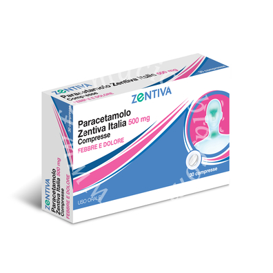 Paracetamolo zentiva s.r.l. 500 mg compresse  paracetamolo zentiva s.r.l. 1000 mg compresse  medicinale equivalente compressa 30 compresse in blister pvc/al