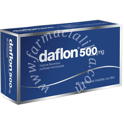 Daflon 500 mg compresse rivestite con film  frazione flavonoica purificata micronizzata 60 compresse in blister pvc/al