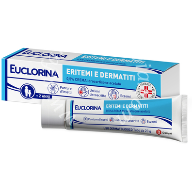 Euclorina eritemi e dermatiti 0,5% crema  idrocortisone acetato 1 tubo da 20 g