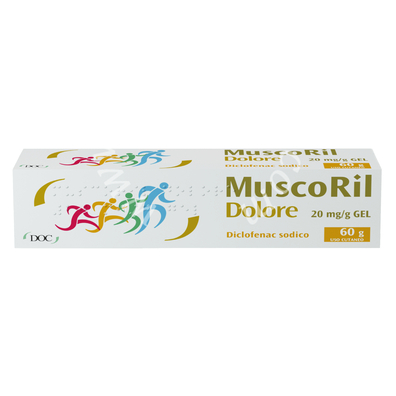 Muscoril dolore 20 mg/g geldiclofenac 1 tubo in pe/al/pe da 60 g