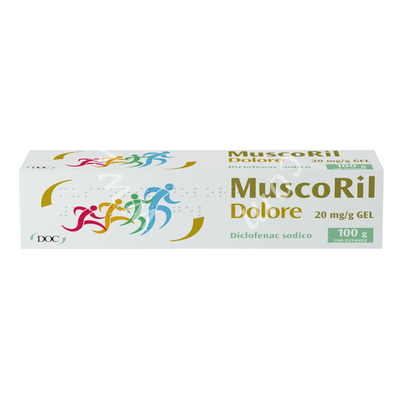 Muscoril dolore 20 mg/g geldiclofenac 1 tubo in pe/al/pe da 100 g