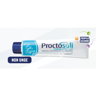 Proctosoll crema rettale  benzocaina, idrocortisone acetato, eparina sodica tubo da 30 g e cannula erogatrice