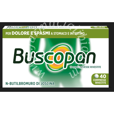 Buscopan 10 mg compresse rivestite  buscopan 10 mg supposte  n-butilbromuro di joscina 40 compresse in blister in al/pvc
